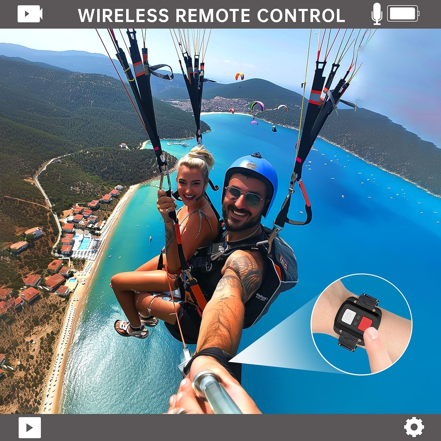 4K60FPS 30MP Action Camera with Front LCD and Touch Rear Screens, Underwater Camera with 64GB Memory Card, 132FT Waterproof Camera, EIS, 5X Zoom, WiFi Remote Control(Black) - Image 7